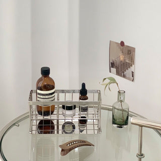 Stainless steel basket silver dish drainer small item storage