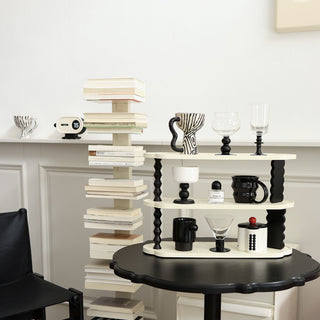 Wavy Monotone Three-Tier Storage Display Rack