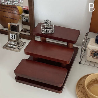 Wood Two-tiered and Three-tiered Storage Display Rack   Perfume Storage