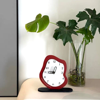 Irregular Wave Bicolor Clock  Table Clock