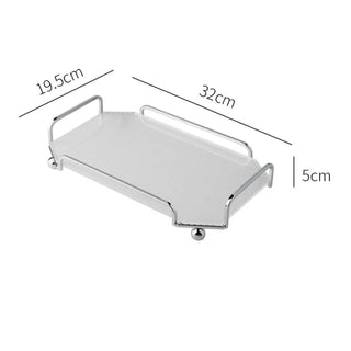 Silver frame acrylic trayin  for small items.