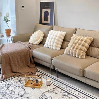 FauxFur Fluffy and Soft Textured Cushion Cover  45 x 45 cm