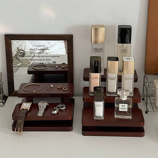 Wood Two-tiered and Three-tiered Storage Display Rack   Perfume Storage