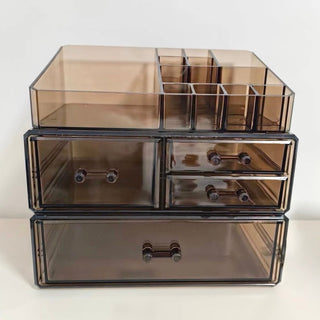 Clear Color Drawer Cosmetic Storage Box Large Capacity