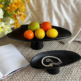 Asymmetrical Footed Accessory Tray 2 Sizes  Compote Fruit Tray