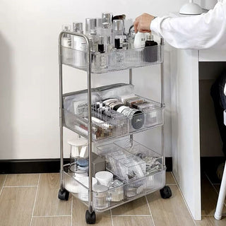 Acrylic Rack Wagon with Basket  2 Types