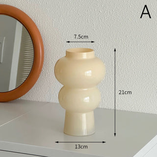 Milk Color Glass Flower Vase