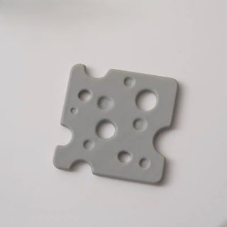 Cheese motif ceramic square coaster