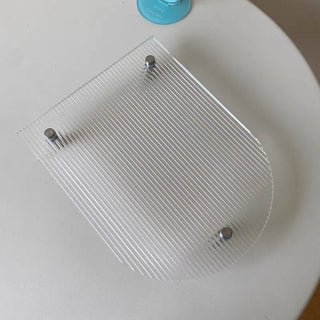 Legged Striped Acrylic Tray