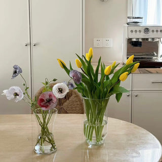 Clear Glass Simple Flower Vase
