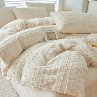 FauxFur Thick Milk Velvet Duvet Cover Set  Bed Cover Bedding Cover