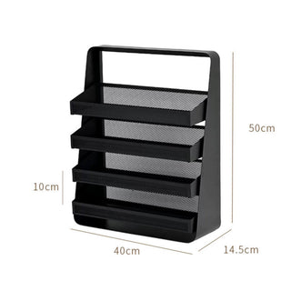 Large Capacity Four-Tier Perfume & Cosmetics Display Iron Storage Rack