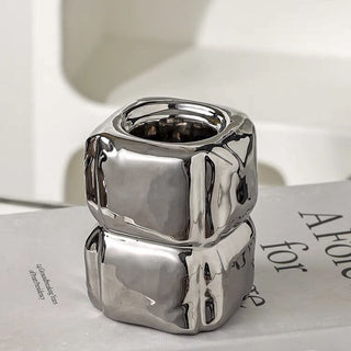 Cube Ceramic Brush Stand  Pen Holder