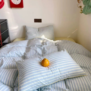 Colorful Stripe Cotton Duvet Cover Set
