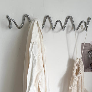 Silver Wavy Wall Hooks   Hanger Hooks   Wall-mounted Storage