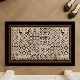 Tile pattern Water-repellent entrance mat 50 x 80 cm wipeable mat
