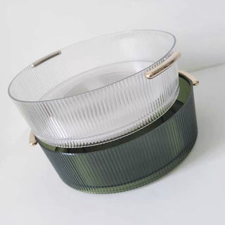 Striped Pattern 360 Degree Rotating Cosmetic Storage Tray