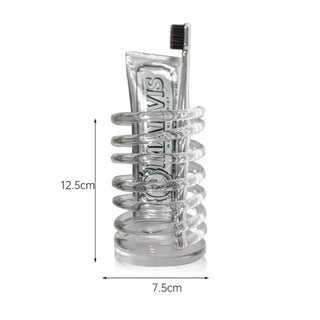Acrylic Clear Spring Brush Stand Pen Holder
