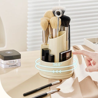 360 Degree Rotating Brush Stand with Cover    Pen Holder
