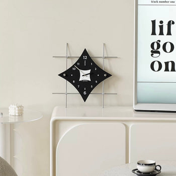 Silver Frame Art Design Clock  Wall Clock