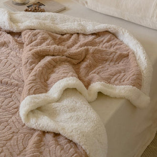 Leaf pattern blanket single size 150 x 200 cm blanket for protection against air conditioning.
