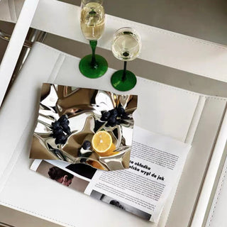 Stainless steel mirror silver tray accessory storage