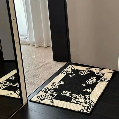 Elegant Flower Design Door Mat 2 Sizes: 50x80cm and 60x90cm