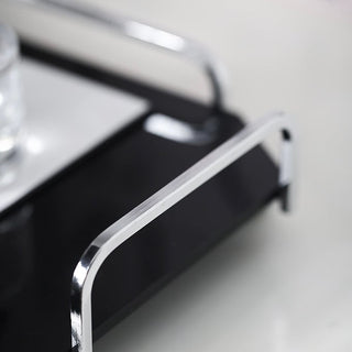 Silver frame acrylic trayin  for small items.