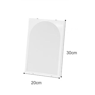 Arched Iron Tabletop Wall Mounted Mirror