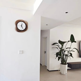 Brown Acrylic Curved Layered Clock Wall Clock