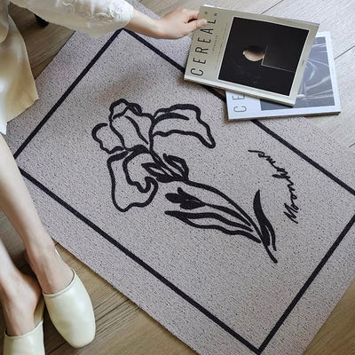 Flower Art Entrance Mat 60x90 Mud Removal Mat