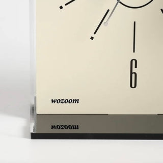 Storage rack included Acrylic clear monochrome clock  Table clock