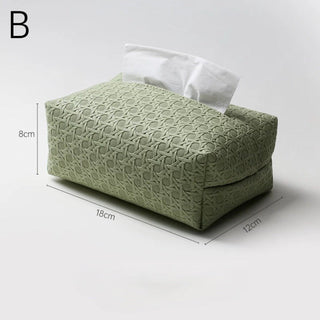 Kagome weave style faux leather tissue case simple design