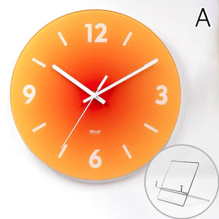 Gradient Wall Clock with Stand and Lettering