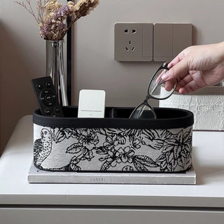 Leather Jacquard Remote Control Storage Box