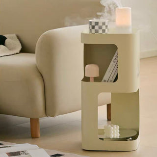 Iron Compact Open Storage Side Table