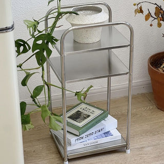Modular Stainless Steel Tier Rack Side Table