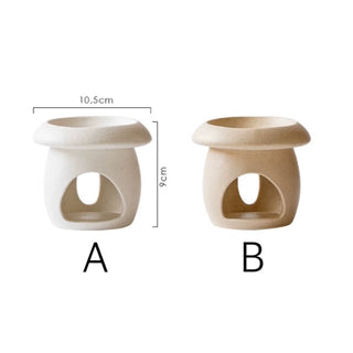 Mushroom-shaped ceramic aroma pot candle holder