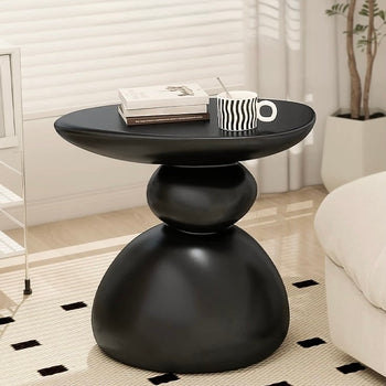 Modern Art Design Compact Side Table Black