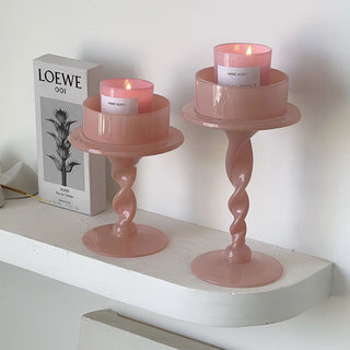 way Pink Twist Candle Holder
