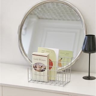 Stainless steel wire magazine rack storage book stand