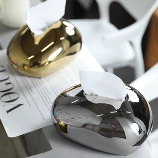 Ceramic Mouse-Shaped Tissue Case Metallic