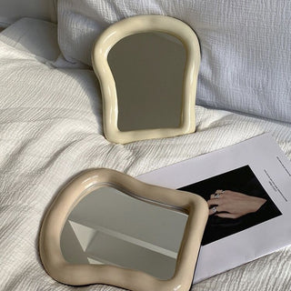 Bread motif Toast-shaped frame mirror  Wall hanging