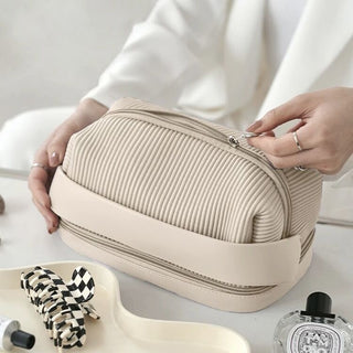 Large Capacity Double Layer Cosmetic Storage Pouch Travel Pouch