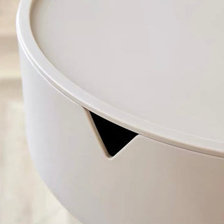 Storage-equipped Simple Round Side Table   in