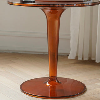 Clear Color Compact Round Side Table
