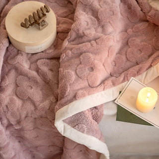 Floral Pattern Blanket Single  150 x 200 cm Blanket Air Conditioning Protection