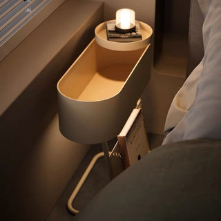 Slim Iron Side Table Storage Magazine Rack