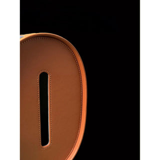 Oval-shaped woven faux leather tissue case