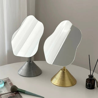 Adjustable Angle Nuance Wave Tabletop Mirror  Mirror Stand